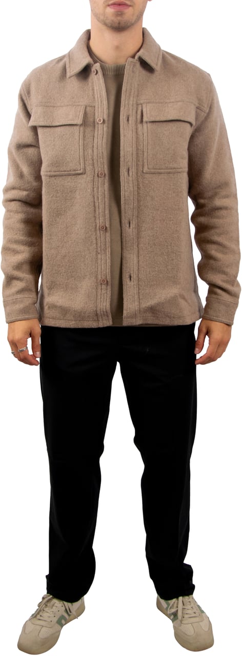 Pure Path Pure Path Regular Fit Overshirts Beige