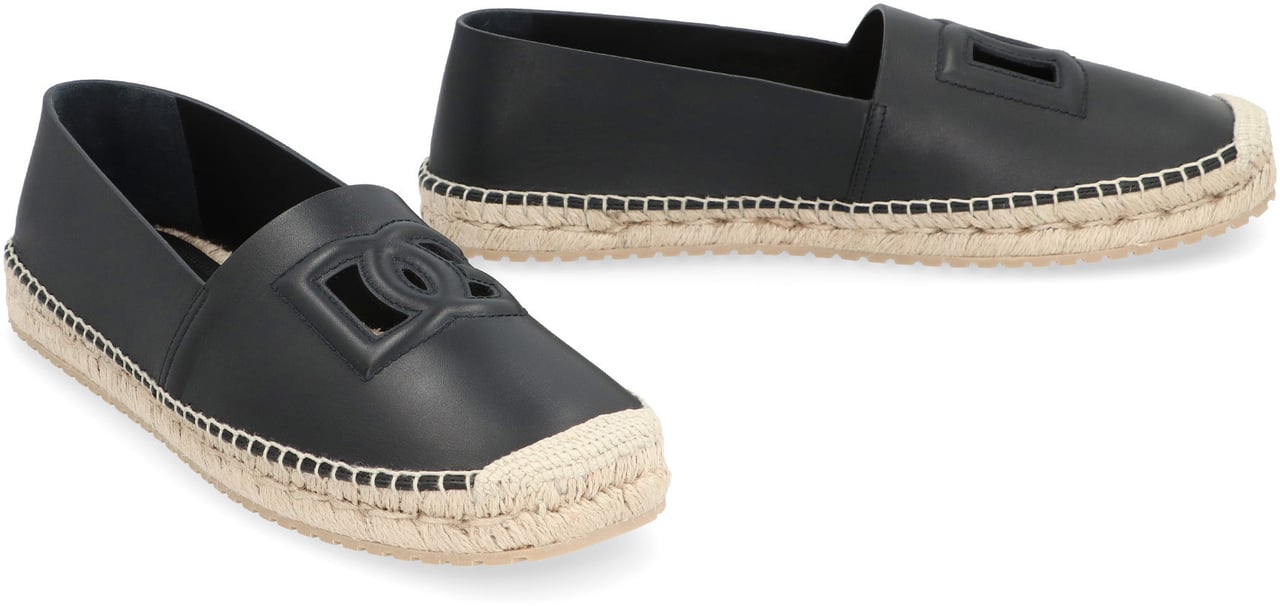 Dolce & Gabbana Leather espadrilles Zwart