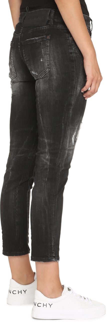 Dsquared2 Twiggy stretch cotton cropped jeans Zwart