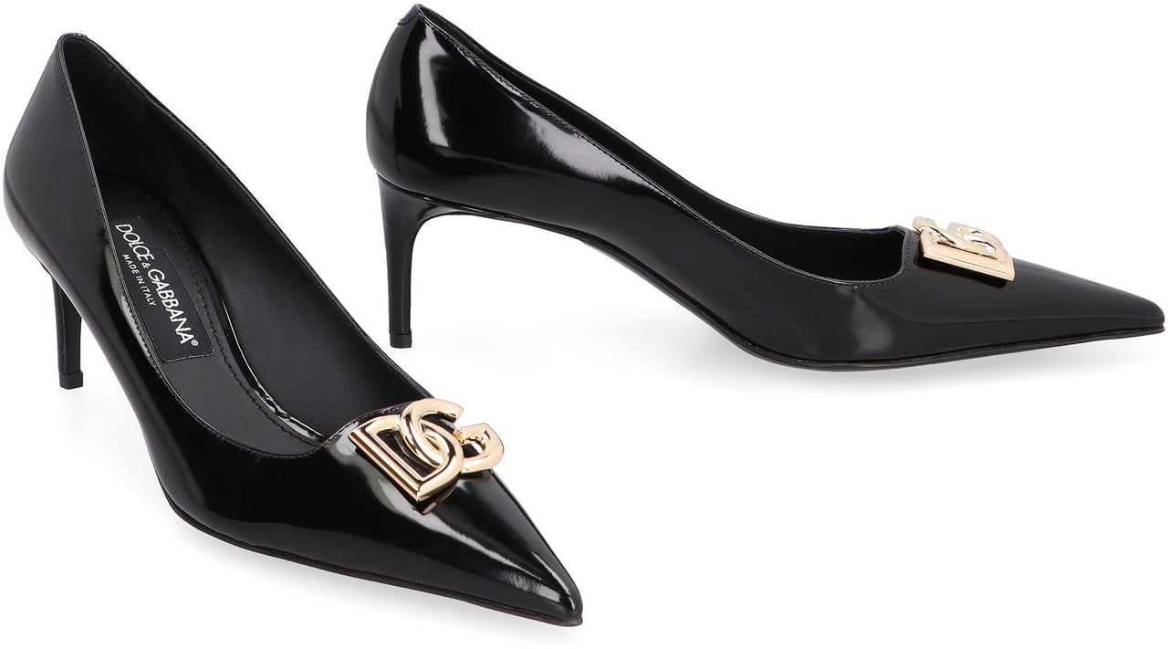 Dolce & Gabbana Leather pointy-toe pumps Zwart