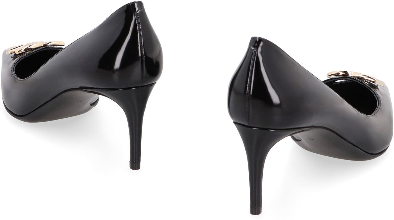 Dolce & Gabbana Leather pointy-toe pumps Zwart