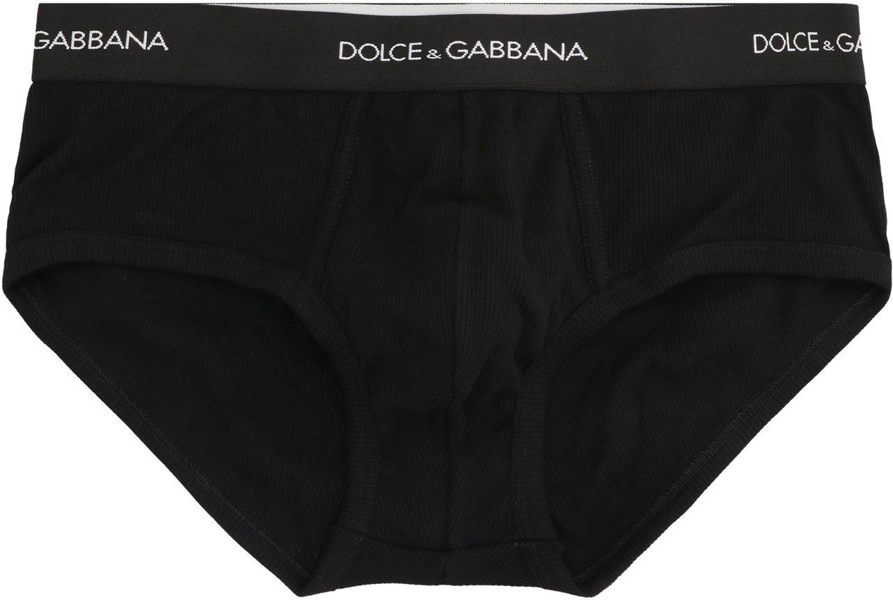 Dolce & Gabbana Set of two cotton slip Zwart