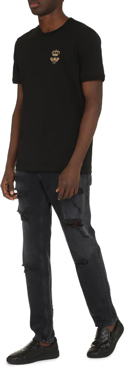 Dolce & Gabbana Cotton crew-neck T-shirt Zwart
