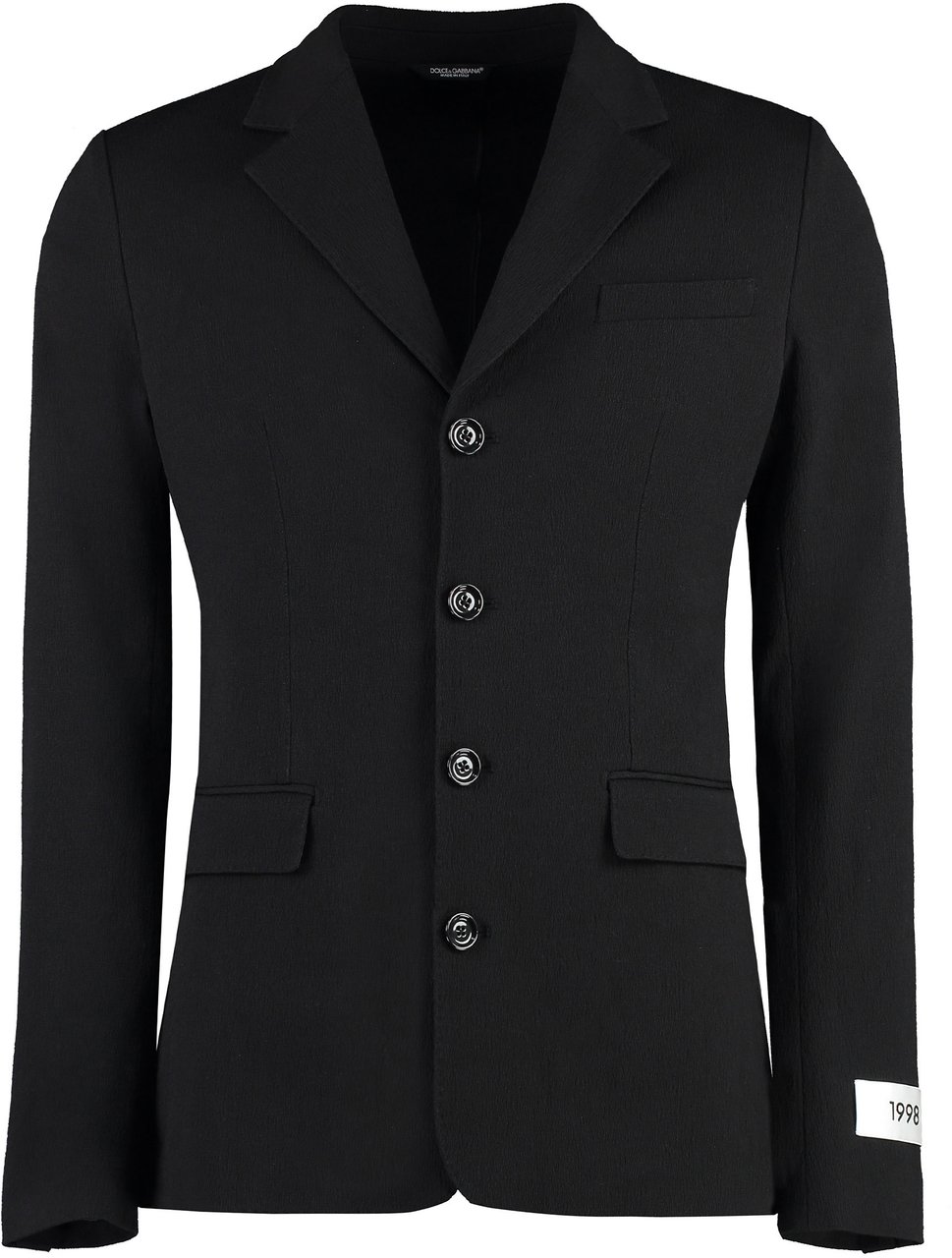 Dolce & Gabbana Cotton blend single-breast jacket Zwart