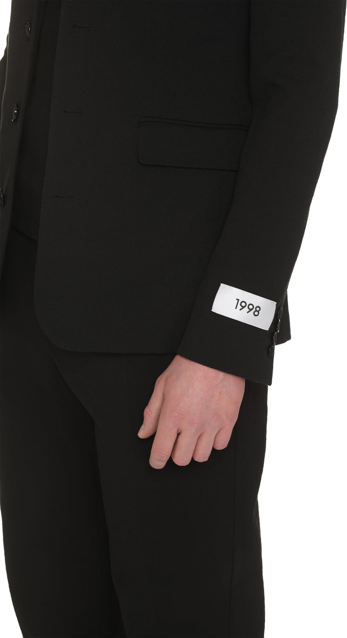 Dolce & Gabbana Cotton blend single-breast jacket Zwart