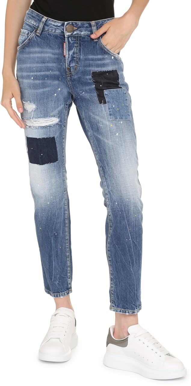Dsquared2 Cool Girl cropped jeans Blauw