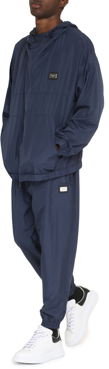 Dolce & Gabbana Nylon windbreaker-jacket Blauw