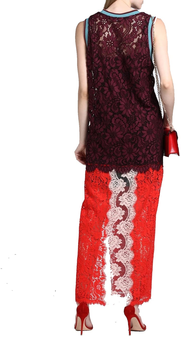 Dolce & Gabbana Dolce & Gabbana Lace Maxi Dress Rood
