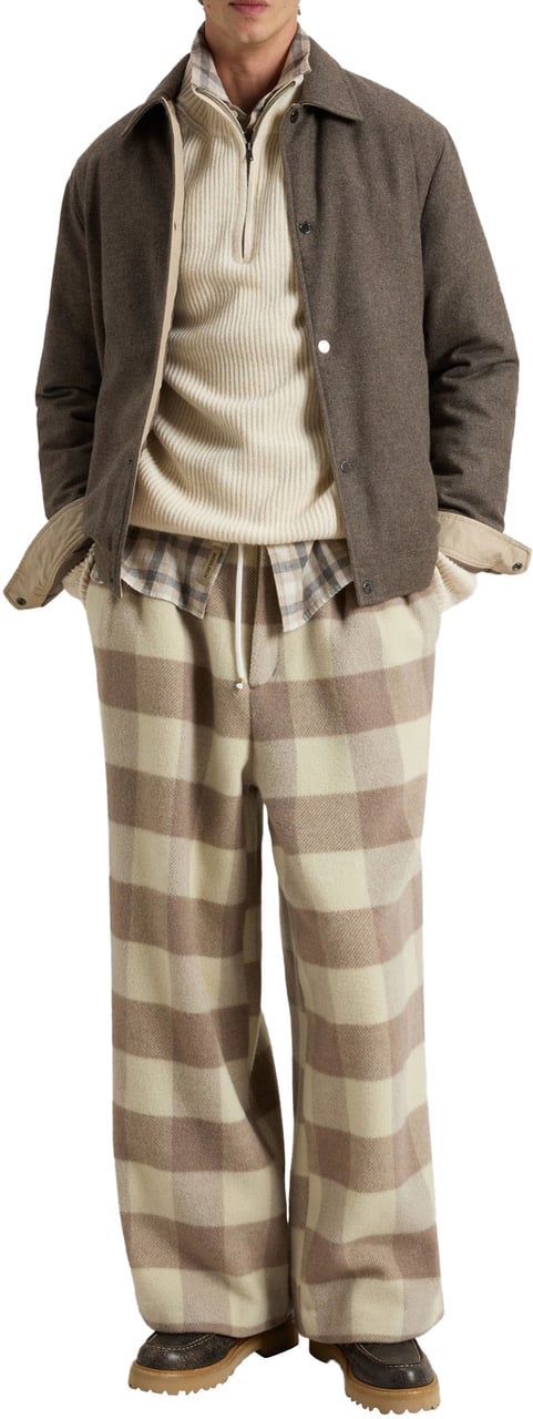 Woolrich Men Wool Keating Shirt Jacket Falcon Beige