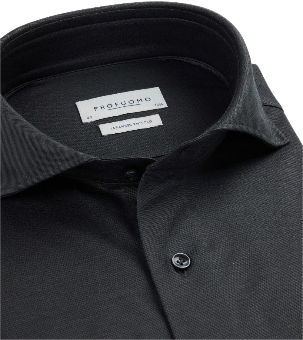 Profuomo Japanese knitted overhemd Grijs