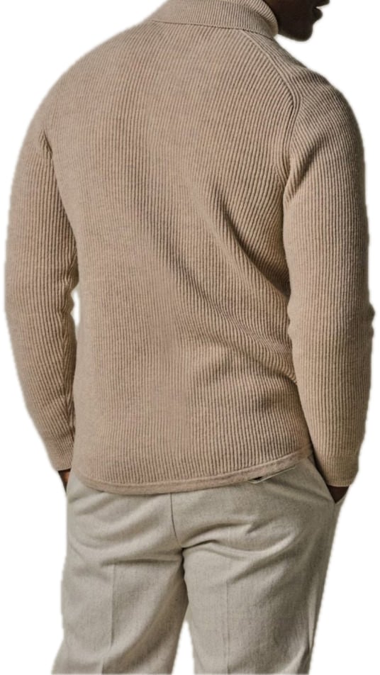 Profuomo Beige wol overshirt Beige