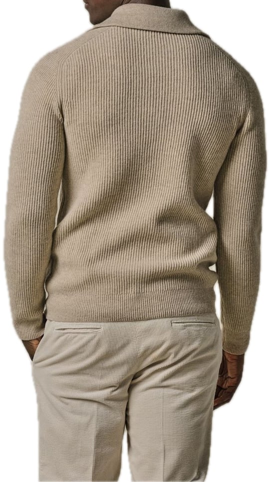 Profuomo Beige wollen schipperstrui Beige