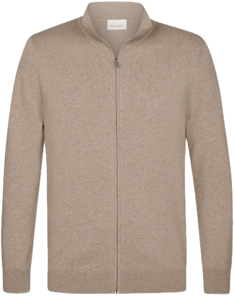 Profuomo Beige luxury basic full zip Beige