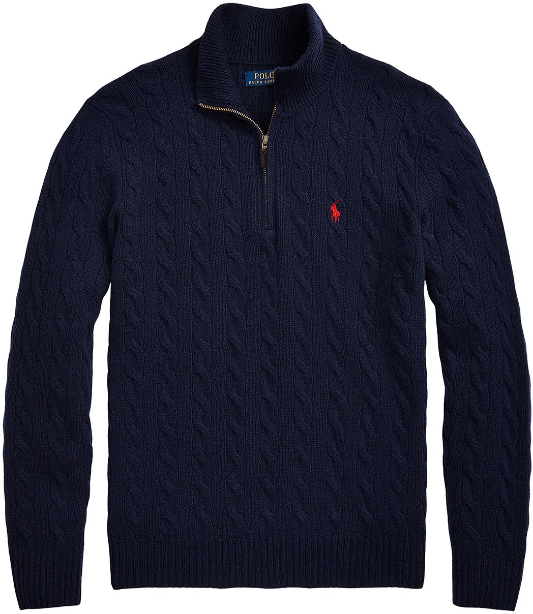 Ralph Lauren Half Zip Knit Blauw