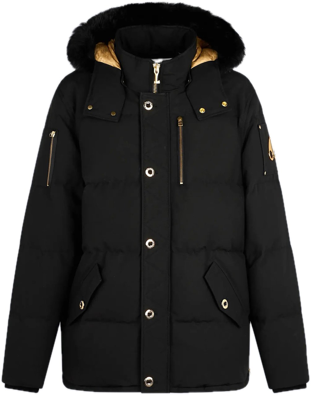 Moose Knuckles Men 3Q Jacket Gold Shearling Black Zwart