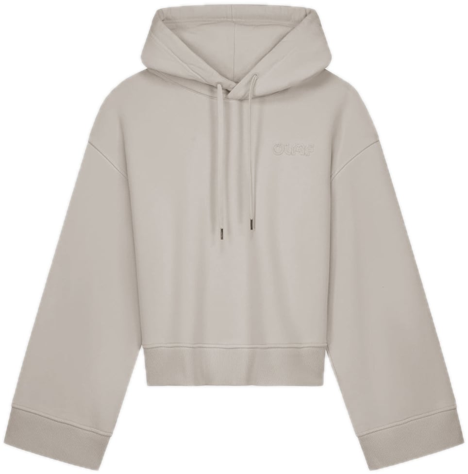 ØLÅF Retro Applique hoodie cement Beige