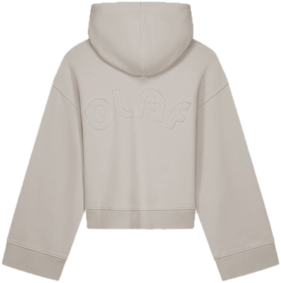 ØLÅF Retro Applique hoodie cement Beige