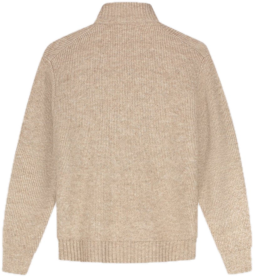 ØLÅF Mockneck zip trui Beige
