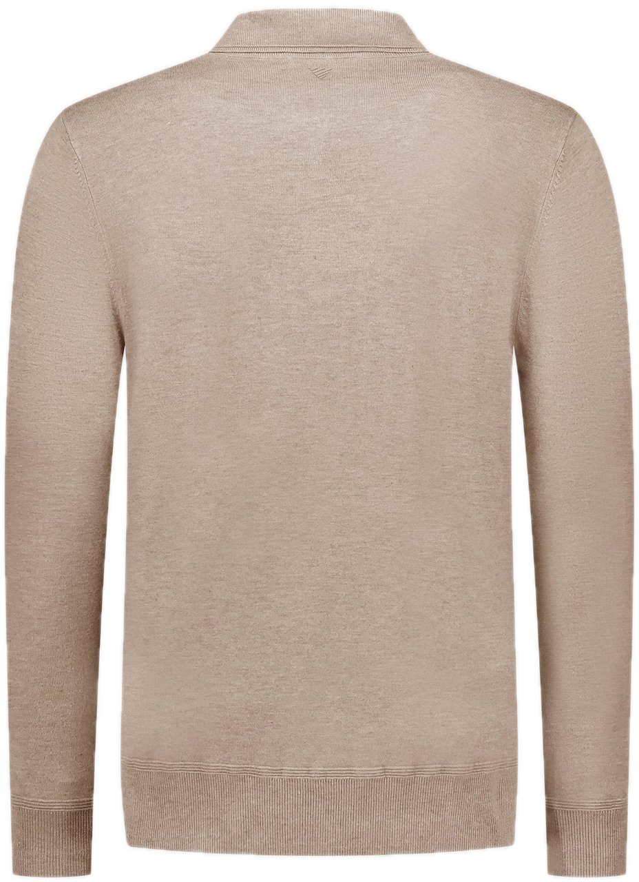 Pure Path Knit Half-zip Polo Taupe