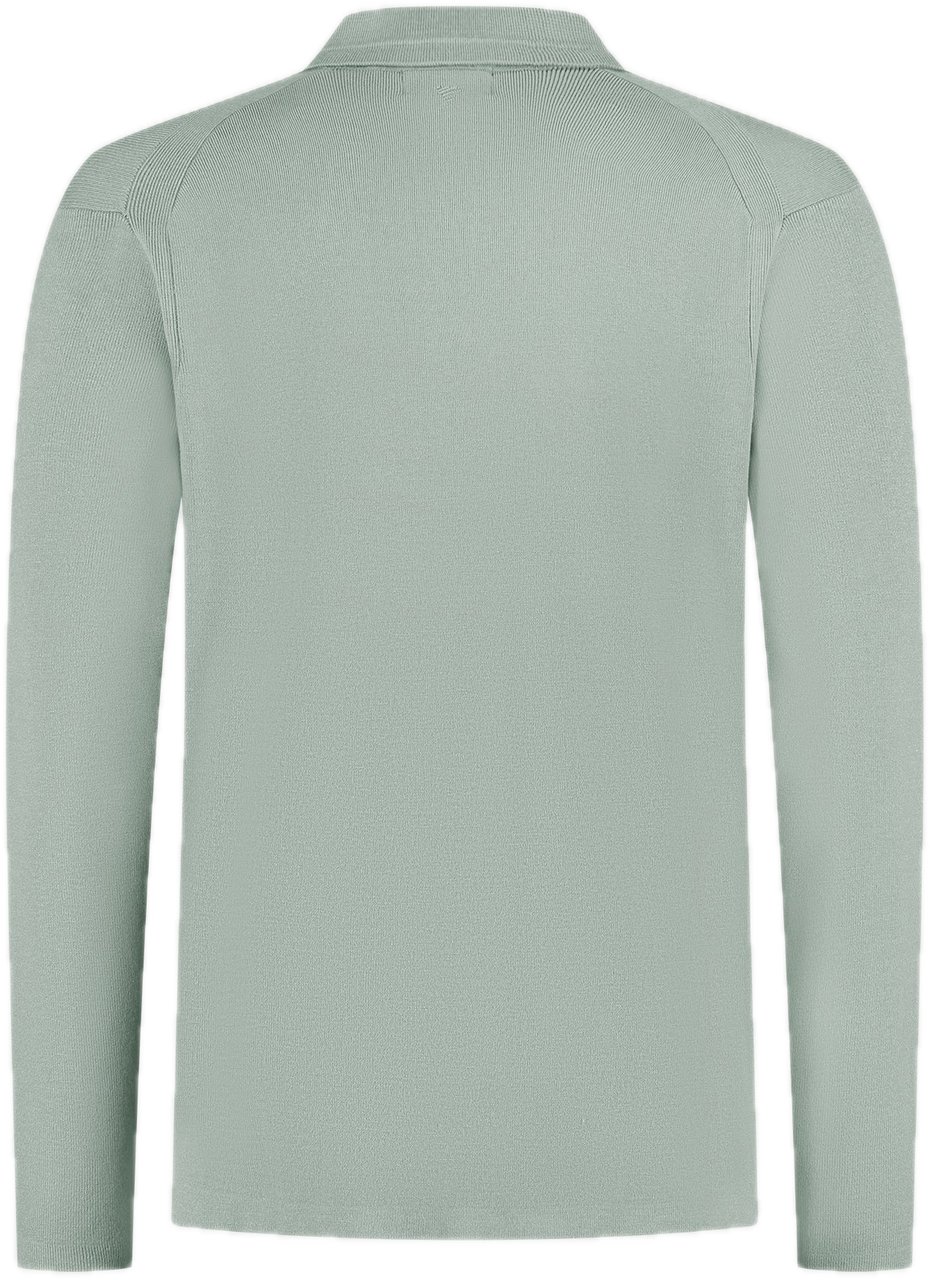Pure Path Heavy Knit Polo Groen