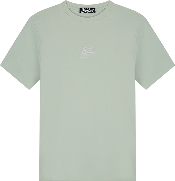 Malelions Malelions Men Striped Signature T-Shirt Blauw