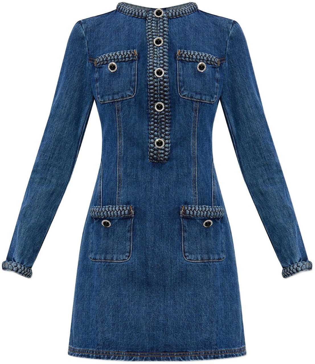 Self-Portrait dress jeans Blauw