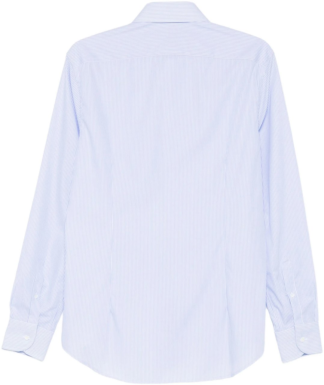 Corneliani hemd streep wit blauw Blauw
