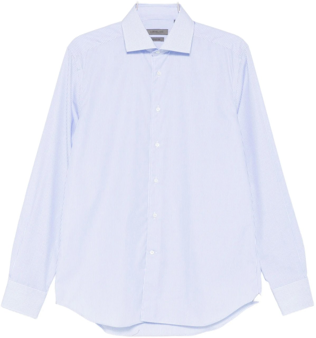Corneliani hemd streep wit blauw Blauw
