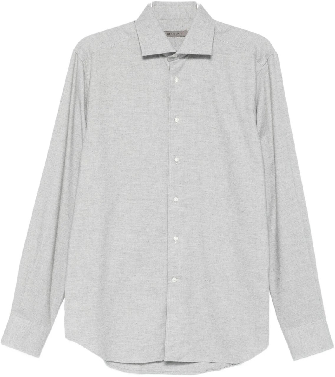 Corneliani hemd flannel grijs Grijs