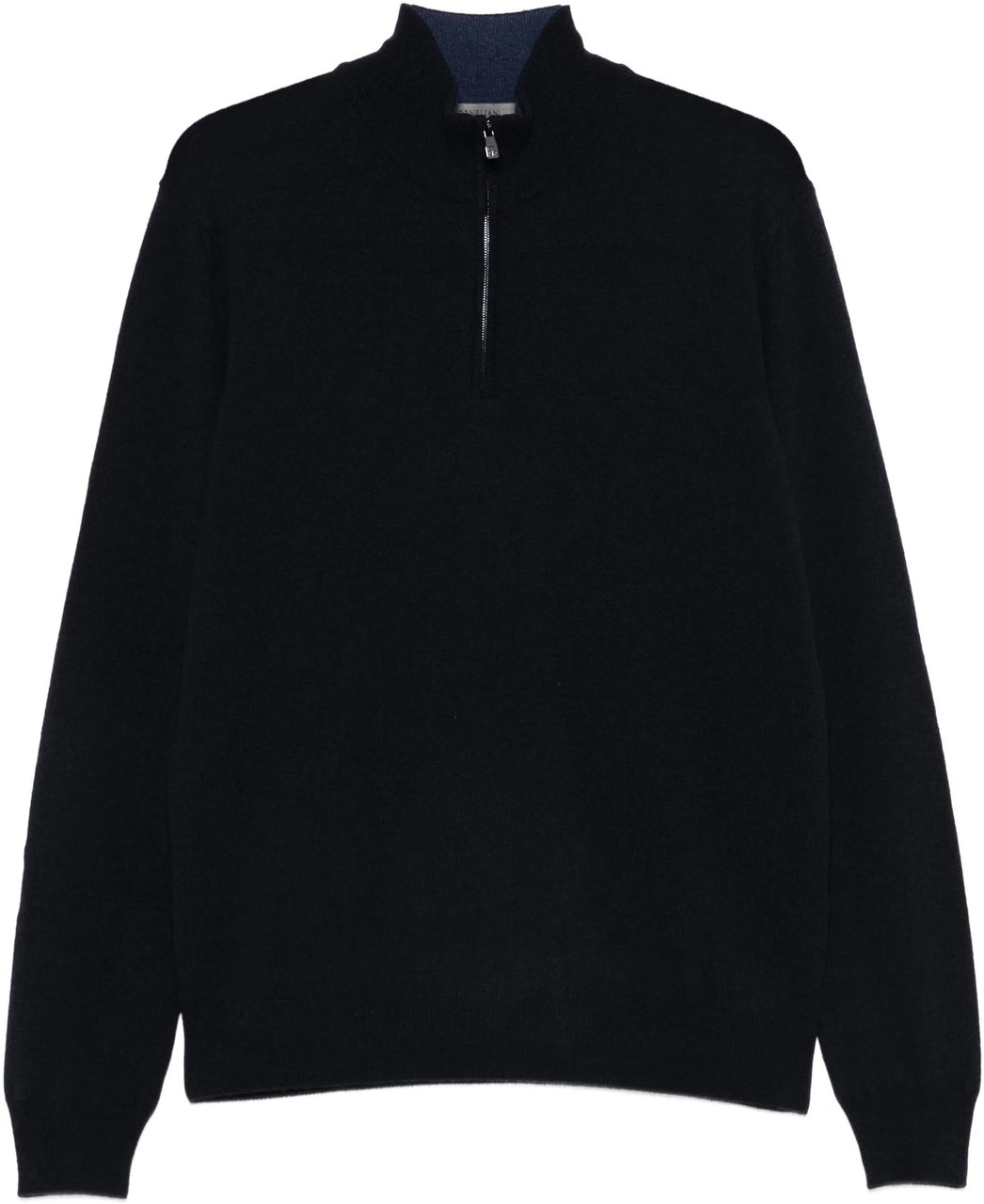 Corneliani pull korte rits navy Blauw