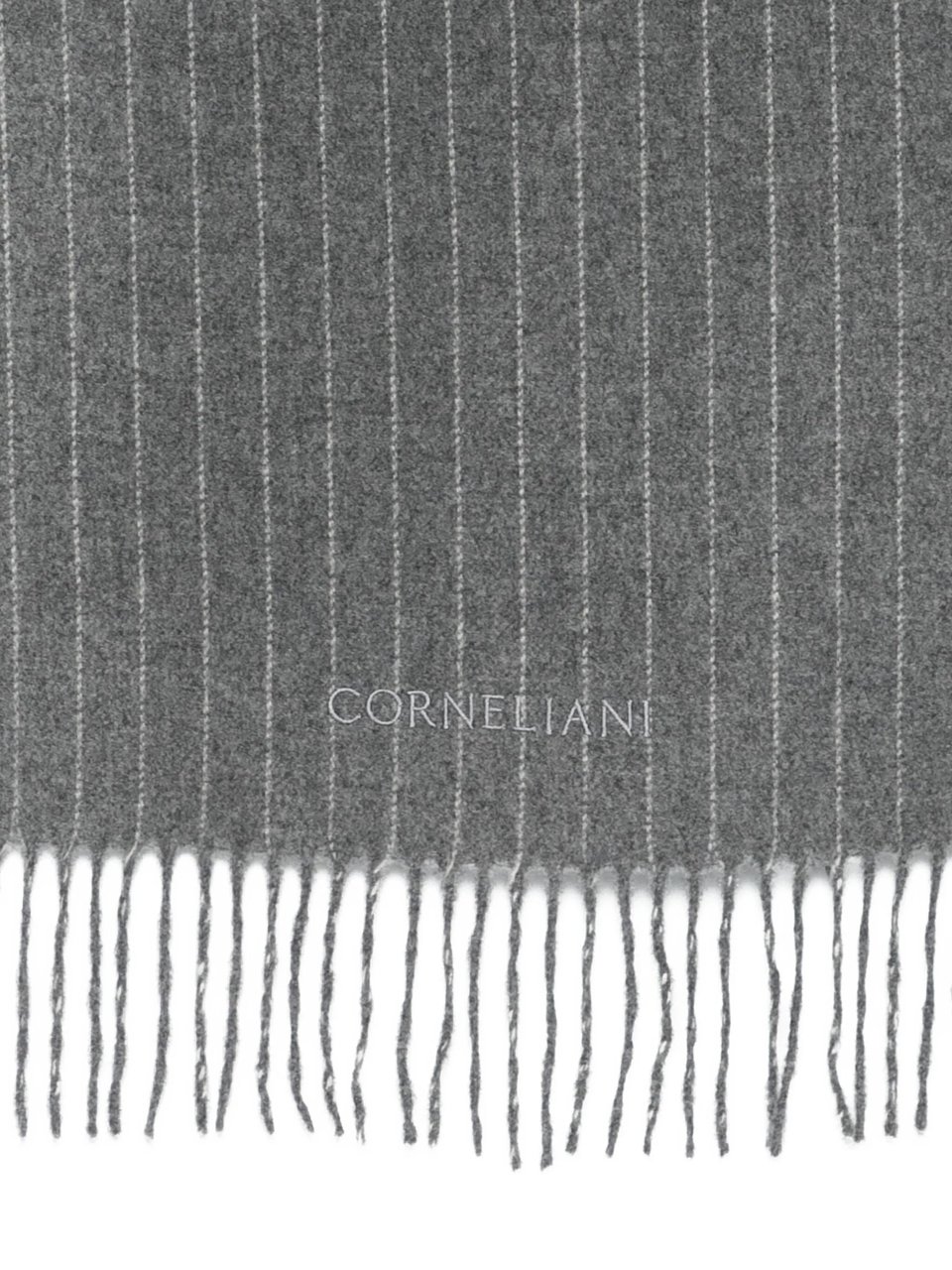 Corneliani Sjaal grijs streep Grijs