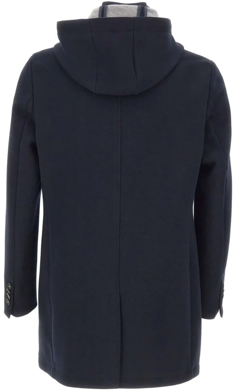Manuel Ritz mantel blauw kap Blauw