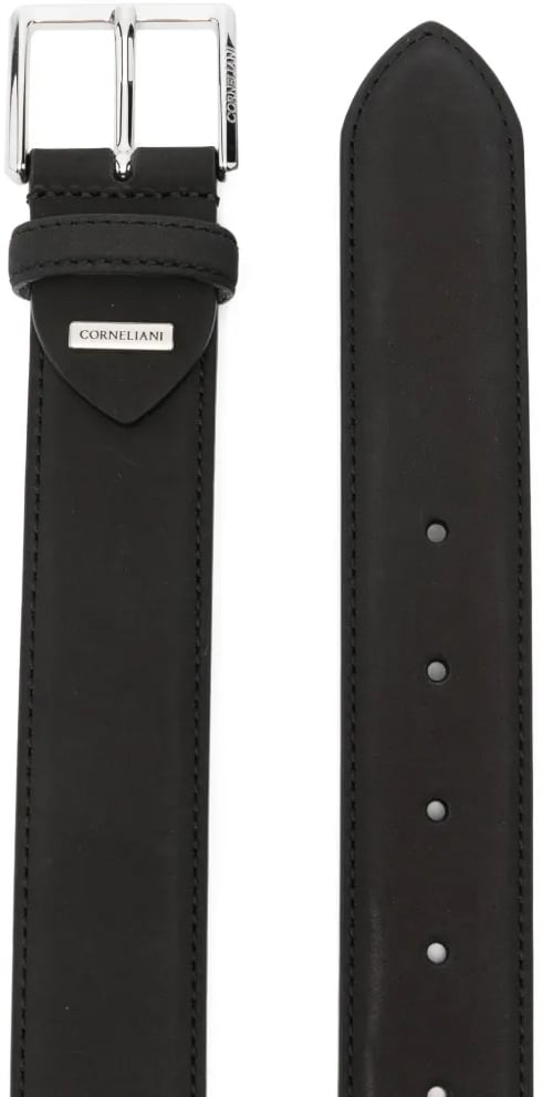 Corneliani riem daim zwart Blauw