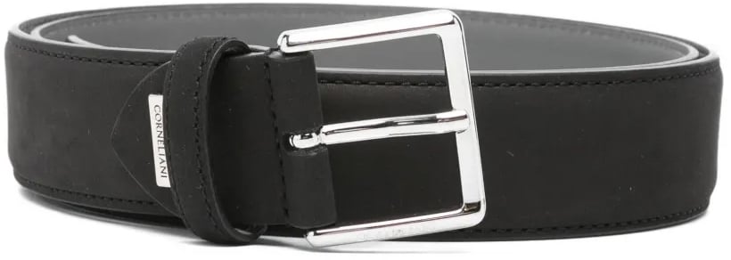 Corneliani riem daim zwart Blauw
