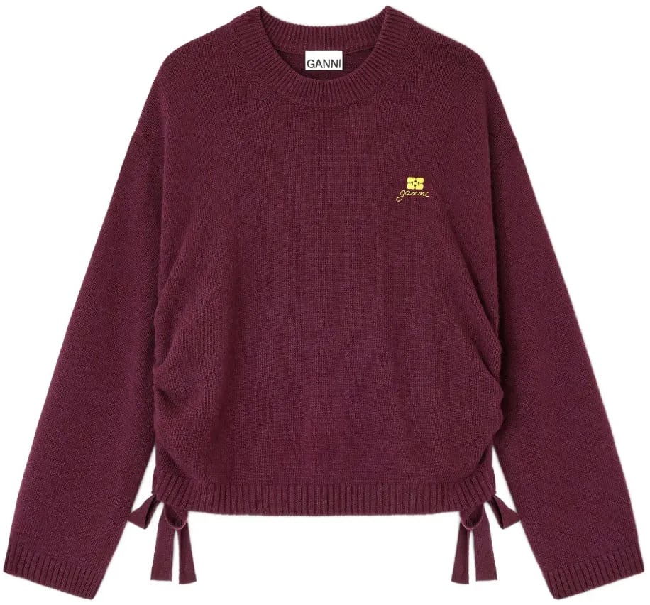 Ganni pull bordeaux Zwart
