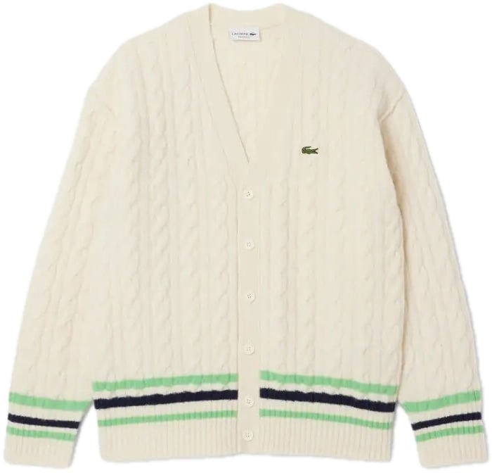 Lacoste Gilet ecru Wit