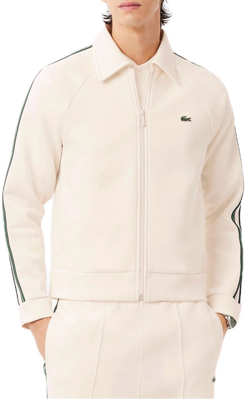 Lacoste gilet ecru Wit