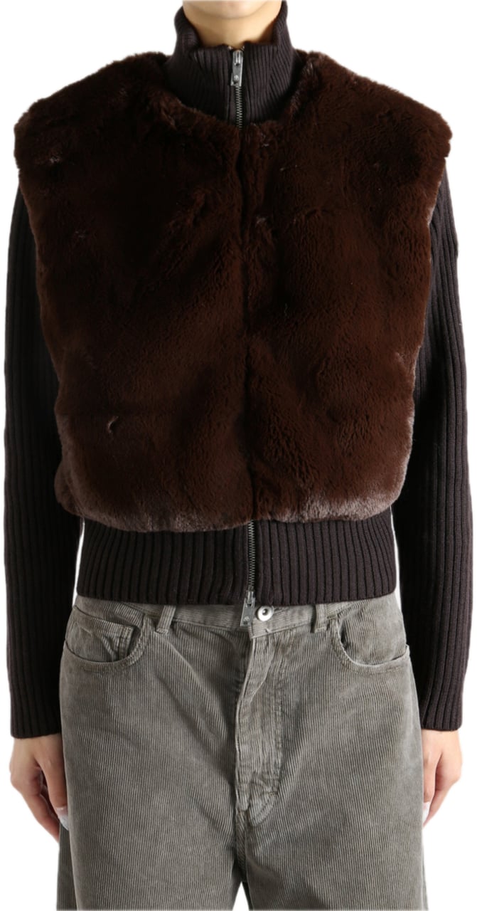 Moose Knuckles Dua Bunny Sweater Espresso Bruin