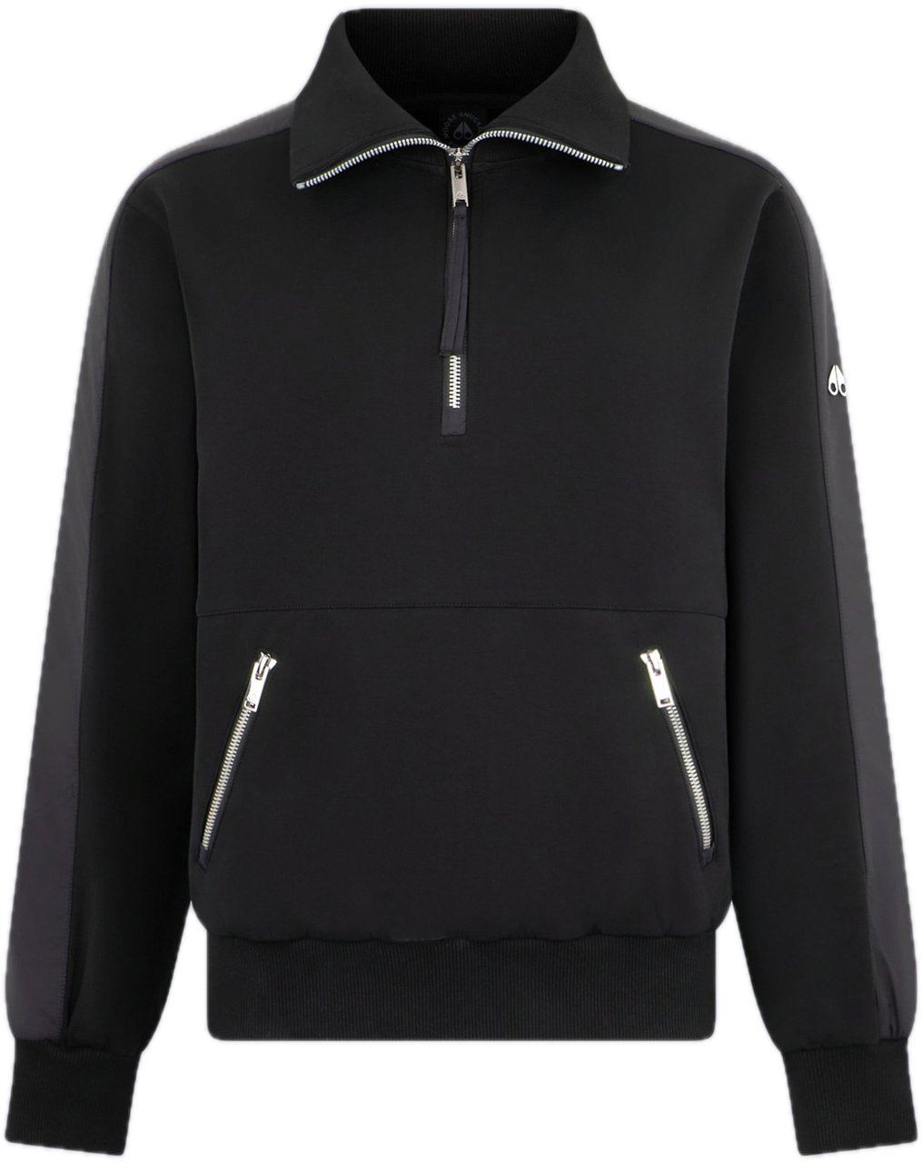 Moose Knuckles Mix Media Zip Black Zwart