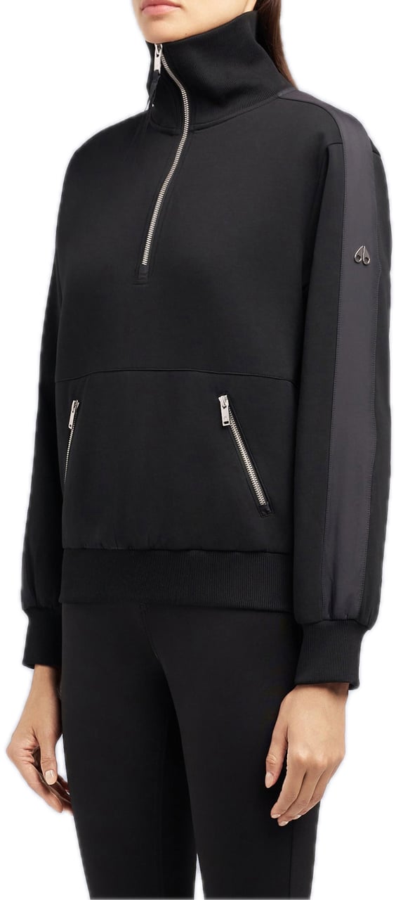 Moose Knuckles Mix Media Zip Black Zwart