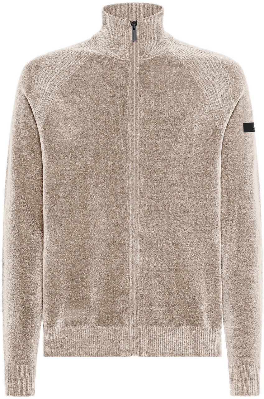 RRD Velvet Full Zip Knit Taupe