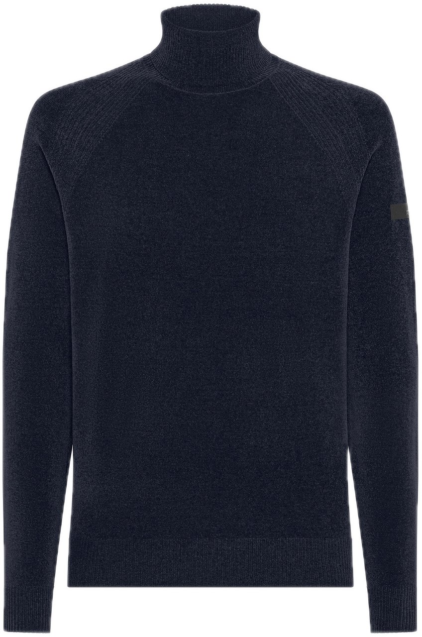 RRD Velvet Turtleneck Knit Blue Blauw