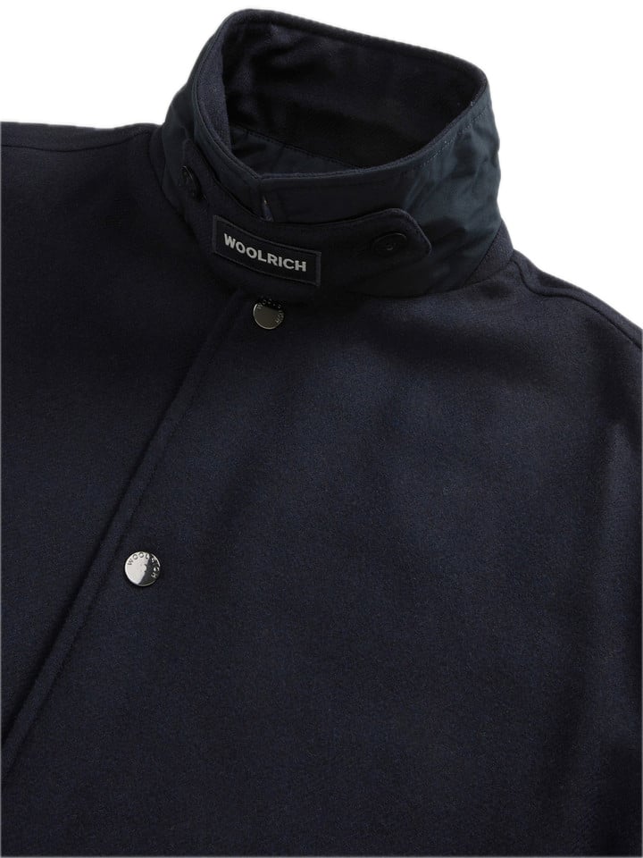 Woolrich Wool keating shirt jacket blue Blauw