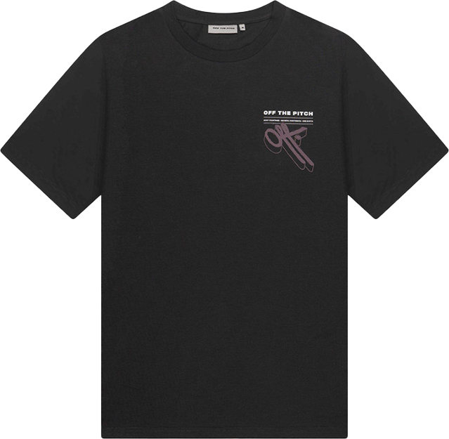 OFF THE PITCH OFF THE PITCH Element Slim Fit Tee Zwart
