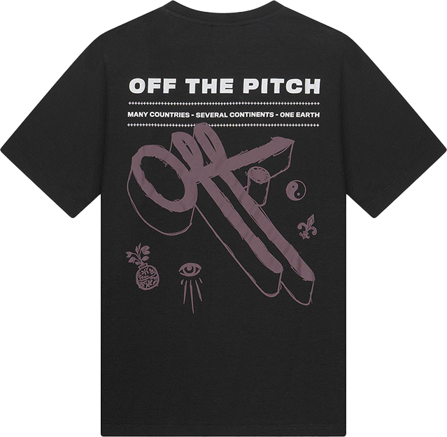 OFF THE PITCH OFF THE PITCH Element Slim Fit Tee Zwart