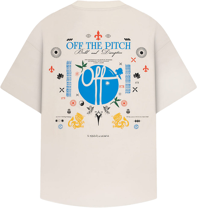OFF THE PITCH OFF THE PITCH Global Oversized Tee Beige
