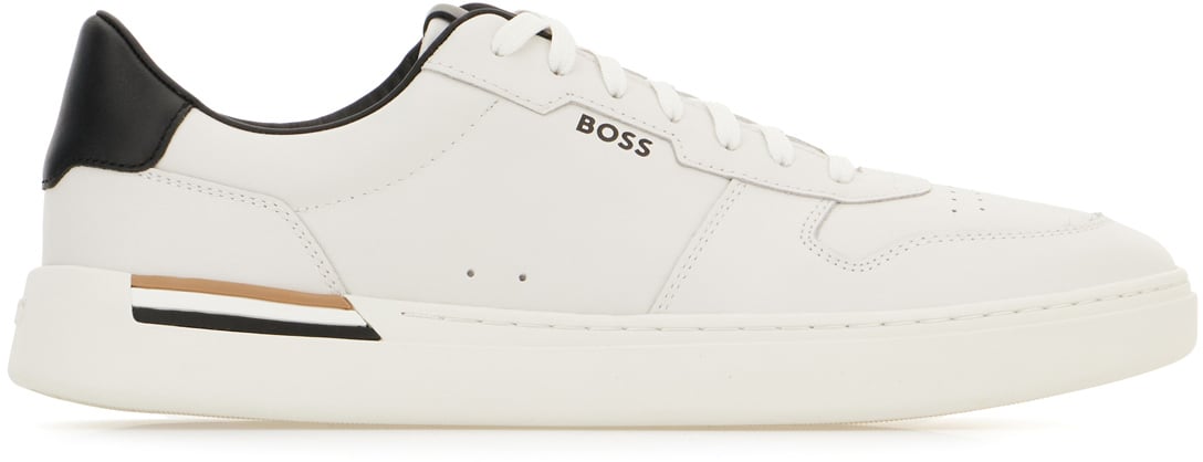 Boss Hugo Boss White leather sneakers Wit
