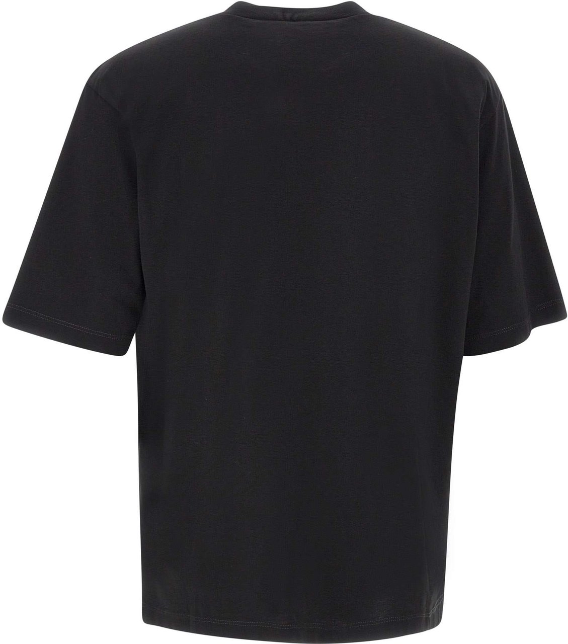 Dsquared2 T-shirt Nera in Cotone con Logo Dsquared2 Milano Zwart