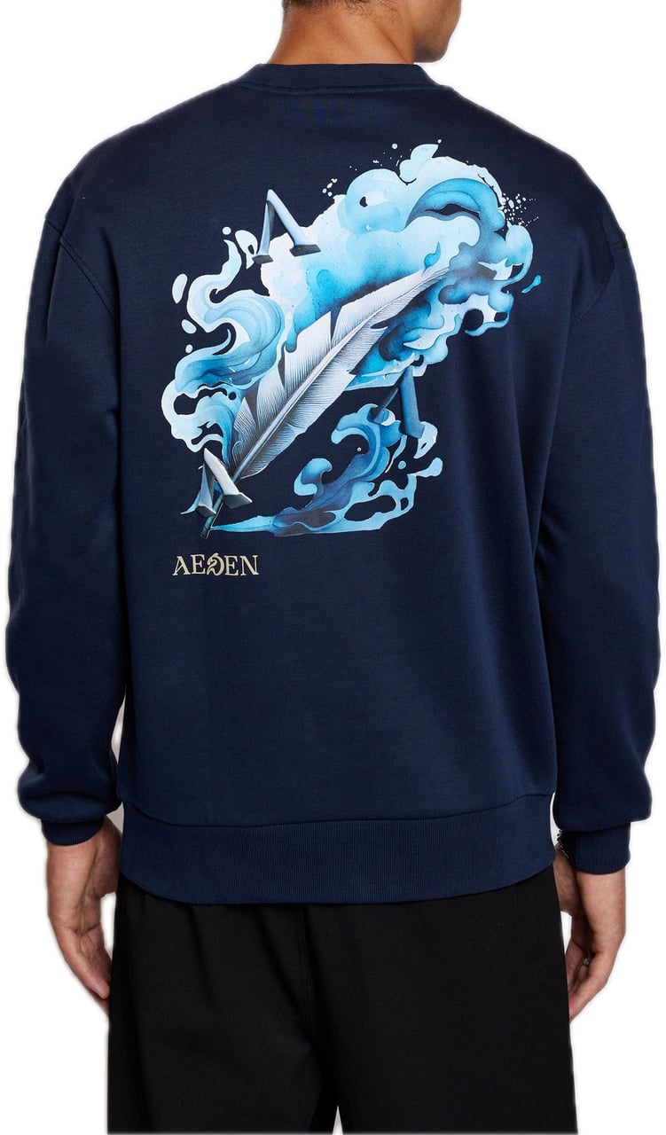 Aeden Maëlo Sweatshirt Sky Captain Blue Blauw