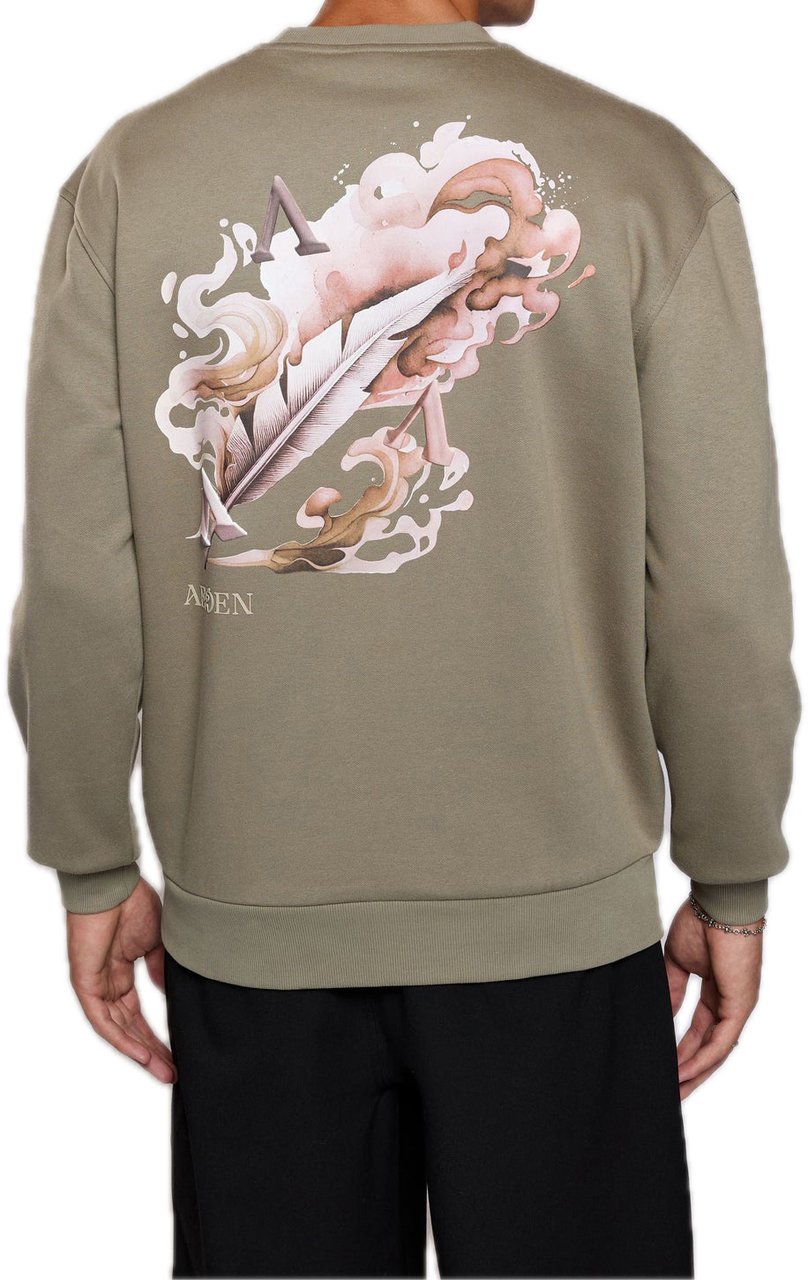 Aeden Maëlo Sweatshirt Vetiver Bruin
